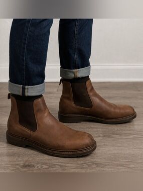 Birkenstock Leather Chelsea Boots Brown Slip On Ankle Boots Men’s 10 EU 43